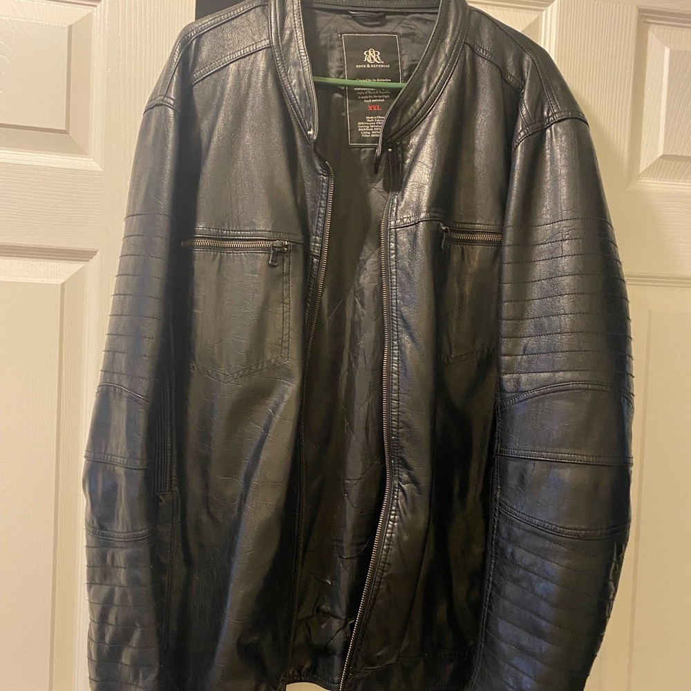Mens Rock and Republic faux leather coat